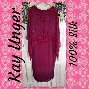 NWOT Kay Unger Silk Dress